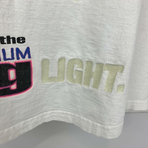 Vintage Milo Millennium Bug T Shirt Mens X-Large Tall 90s Glow In The Dark White - Picture 8 of 11
